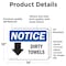 Signmission Dirty Towels (Down Arrow) Sign With Symbol, 14 in W x Rectangle, Vinyl Decal OS-2PACK-NS-D-1014-L-11038 - alternate 2